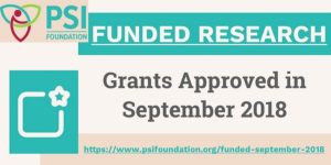 Cover Image - Grants Approved in September 2018