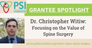 Twitter summary card picture. Dr. Christopher Witiw: Focusing on the Value of Spine Surgery.