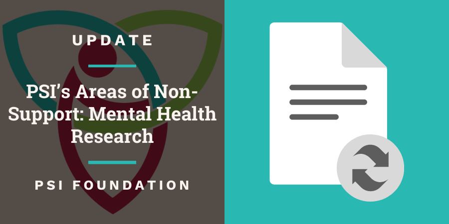 Mental health research now eligible for PSI funding