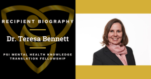 Cover picture with photo of Dr. Teresa Bennett