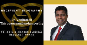 Cover picture with photo of Dr. Venkatesh Thiruganasambandamoorthy