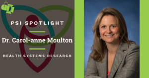Cover picture with photo of Dr. Carol-anne Moulton