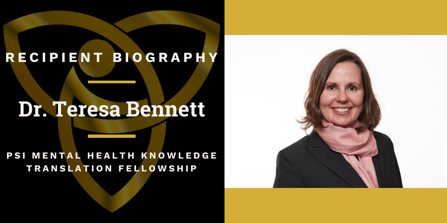 Cover picture with photo of Dr. Teresa Bennett