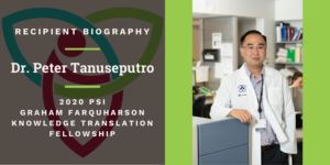 Cover picture with photo of Dr. Peter Tanuseputro