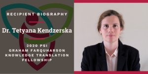 Website Cover - Recipient Bio - Dr. Tetyana Kendzerska