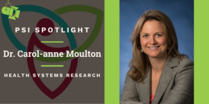 Cover picture with photo of Dr. Carol-anne Moulton