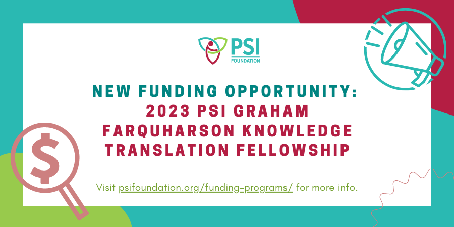 New Funding Opportunity - 2023 PSI Graham Farquharson KT Fellowship