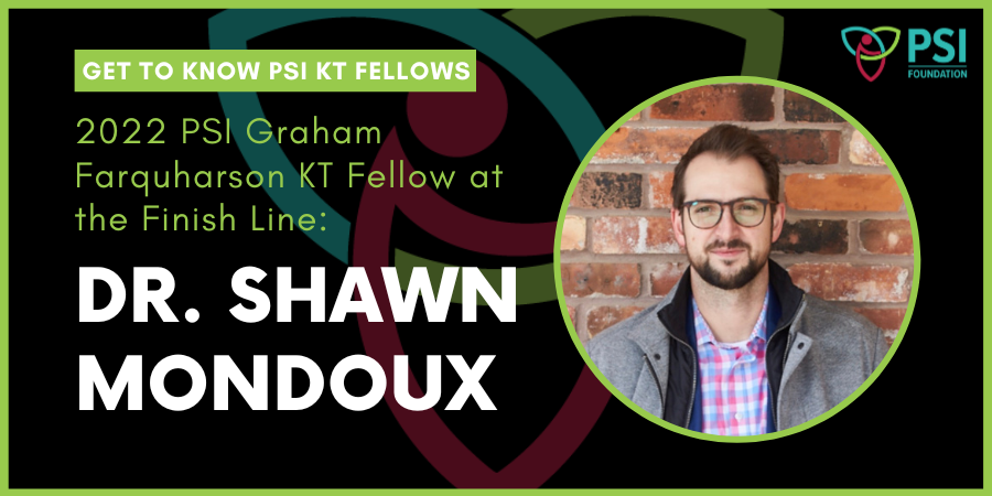 Website Banner - PSI KT Fellow at the Finish Line - Dr. Shawn Mondoux