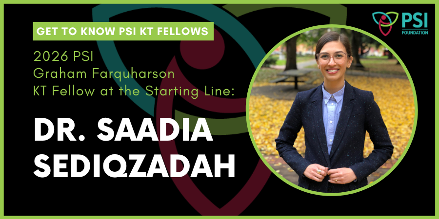 Website Banner - PSI KT Fellow Starting - Dr. Saadia Sediqzadah
